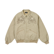 Palace Floral Canvas Bomber Jacket Stoney Grey - 24FW