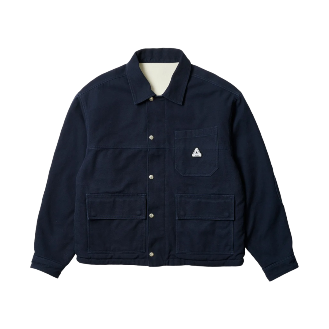 팔라스 리버시블 캔버스 플리스 자켓 네이비 내츄럴 - 22FW(Palace Reversible Canvas Fleece Jacket Navy Natural - 22FW) - 1