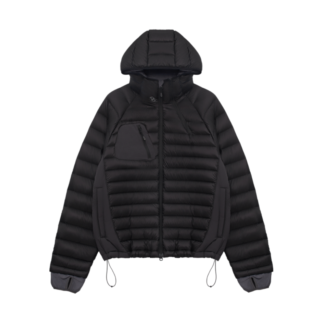 산산기어 패널드 푸퍼 자켓 블랙 - 24FW(Sansan Gear Paneled Puffer Jacket Black - 24FW)
