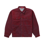 Supreme Flocked Denim Trucker Jacket Red - 23SS