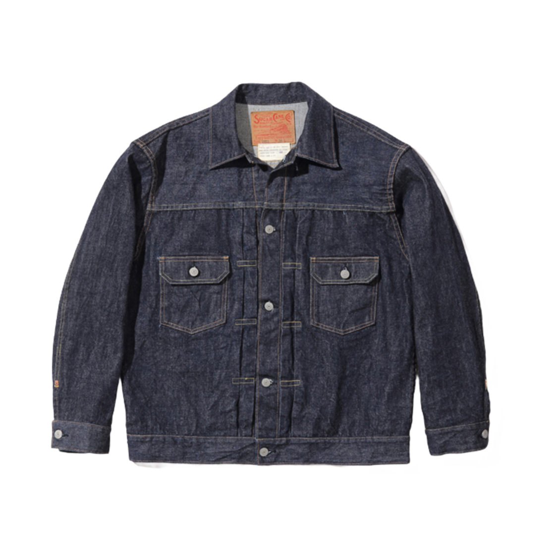 슈가 케인 14.25온즈 데님 자켓 오버 사이즈 1953 모델 원 워시(Sugar Cane 14.25 oz. Denim Jacket Over Size 1953 Model One Wash)