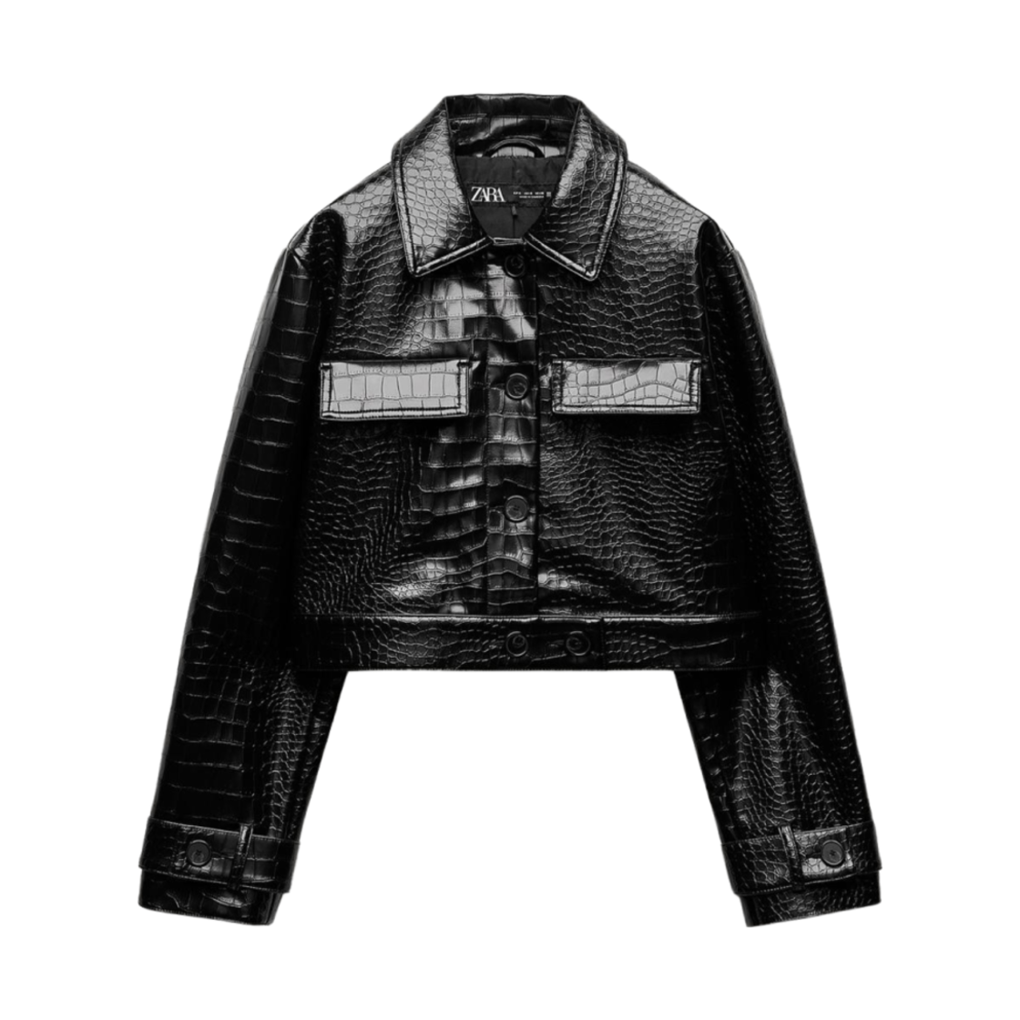 即購入◎ZARA LEATHER EFFECT COAT ZARA FAUX LEATHER OVERSIZED JACKET CHARCOAL VIRAL LONGER