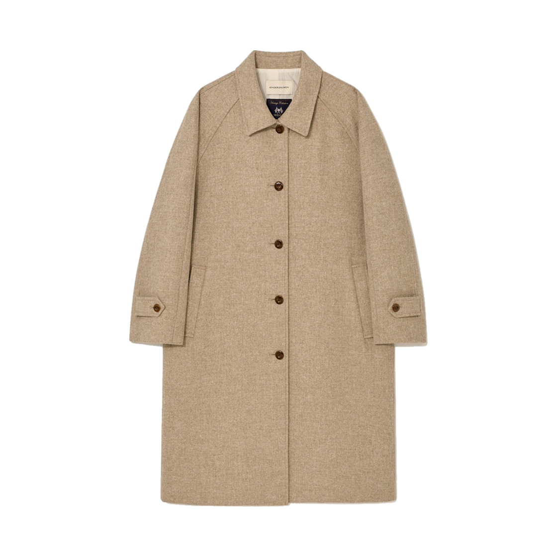 24FW007OT_OM Kindersalmon Women Catia Wool Coat Oat Melange