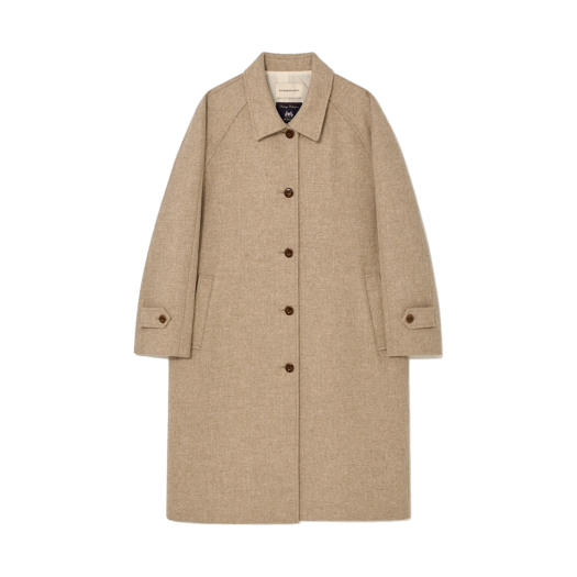 24FW007OT_OM Kindersalmon Women Catia Wool Coat Oat Melange
