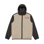 Play Comme des Garcons x K-Way Full Zip Jacket Beige Black