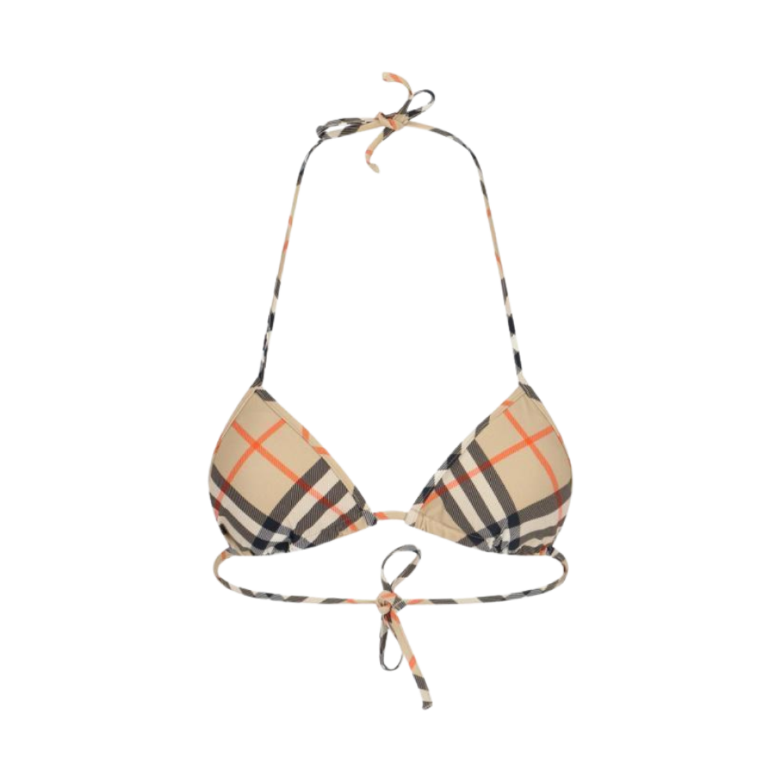 8100759 (W) Burberry Check Bikini Top Beige