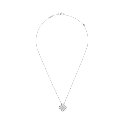 VCARA46100 (W) Van Cleef & Arpels Vintage Alhambra Pendant White Gold Diamonds