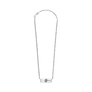 Balenciaga BB Icon Necklace Antique Silver