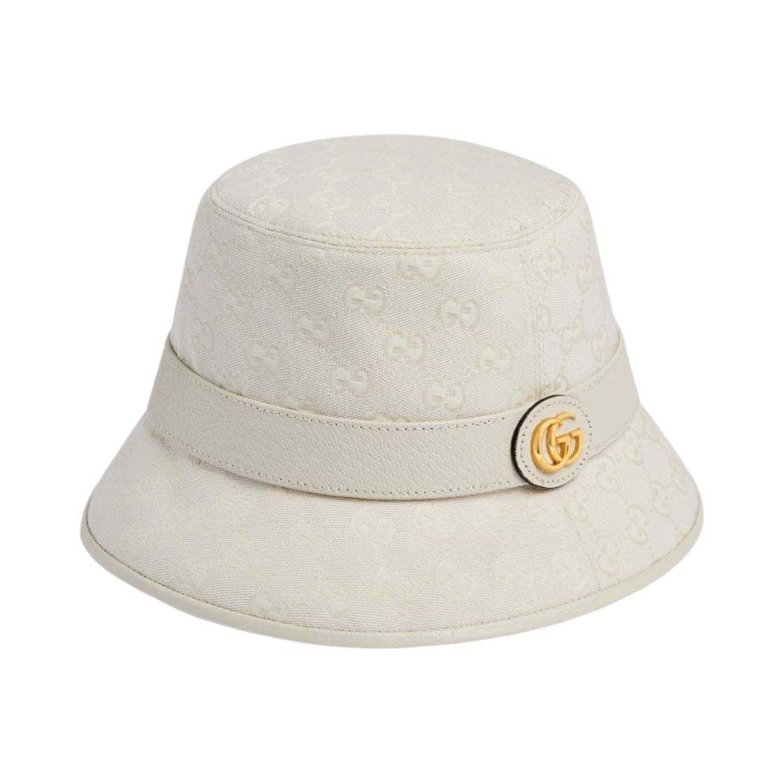 (W) 구찌 GG 캔버스 미니 햇 아이보리((W) Gucci GG Canvas Bucket Hat Ivory) - 1