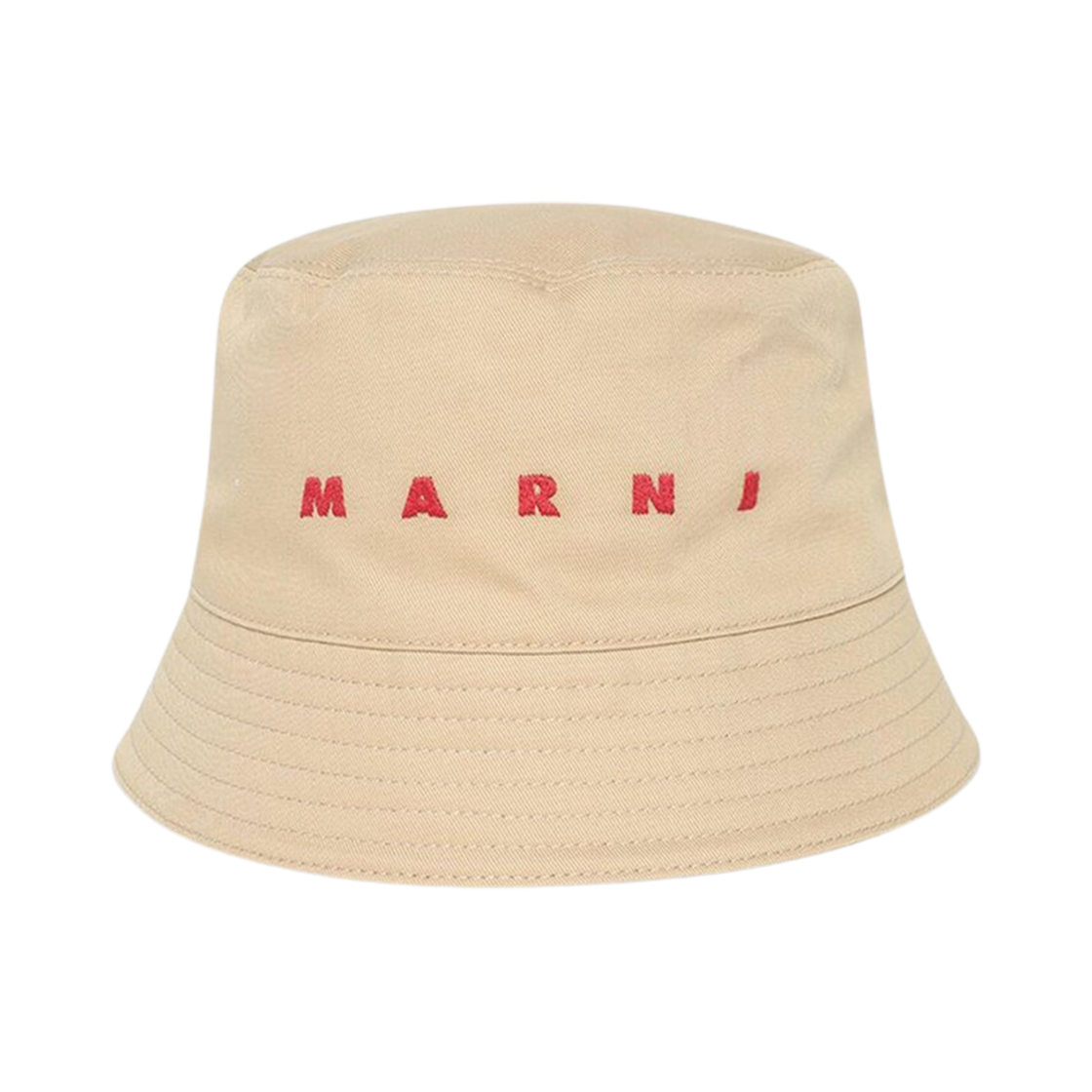 마르니 자수 로고 오가닉 개버딘 버킷햇 버터 크림(Marni Organic Gabardine Bucket Hat with Embroidered Logo Butter Cream)