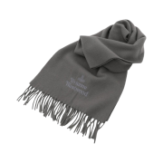 Vivienne Westwood  Embroidered Lambswool Muffler Grey