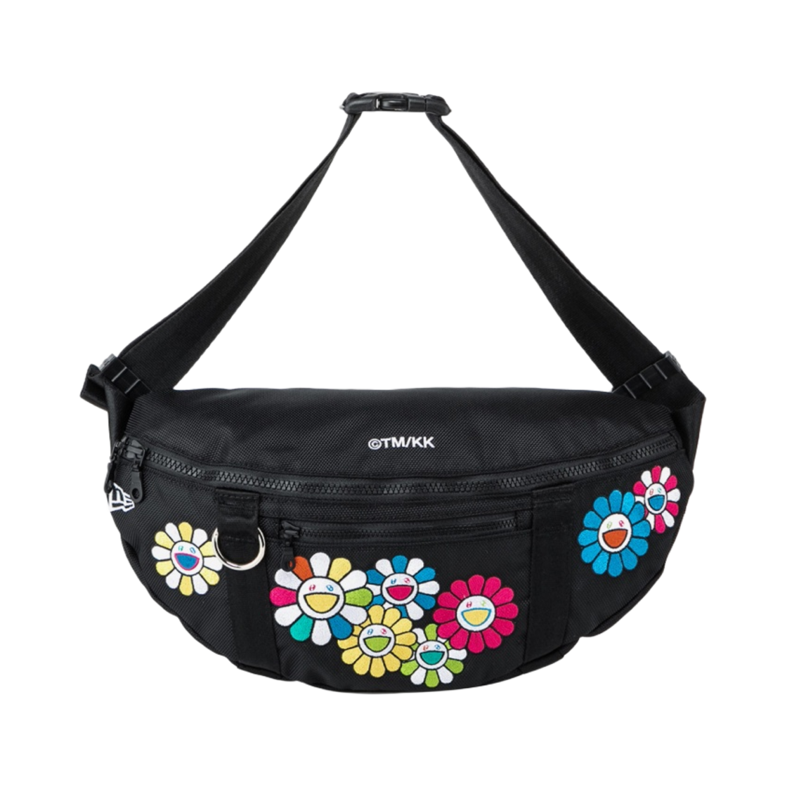 뉴에라 x 무라카미 타카시 플라워 웨이스트백 블랙(New Era x Murakami Takashi Flower Waist Bag Black)