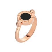 Bulgari Bulgari Flip Ring Rose Gold Mother of Pearl Onyx