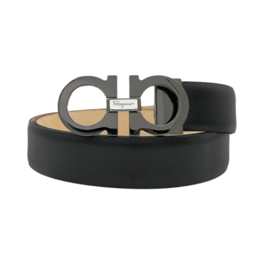679493-671453 Ferragamo Adjustable Gancini Belt Black