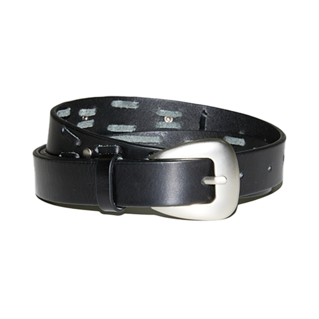 엔오르 우먼 트위스트 웨스턴 레더 벨트 블랙(Enor Women Twist Western Leather Belt Black)