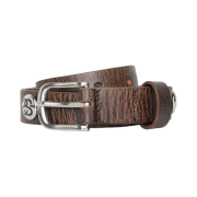 Stussy SS Link Studded Belt Distressed Brown