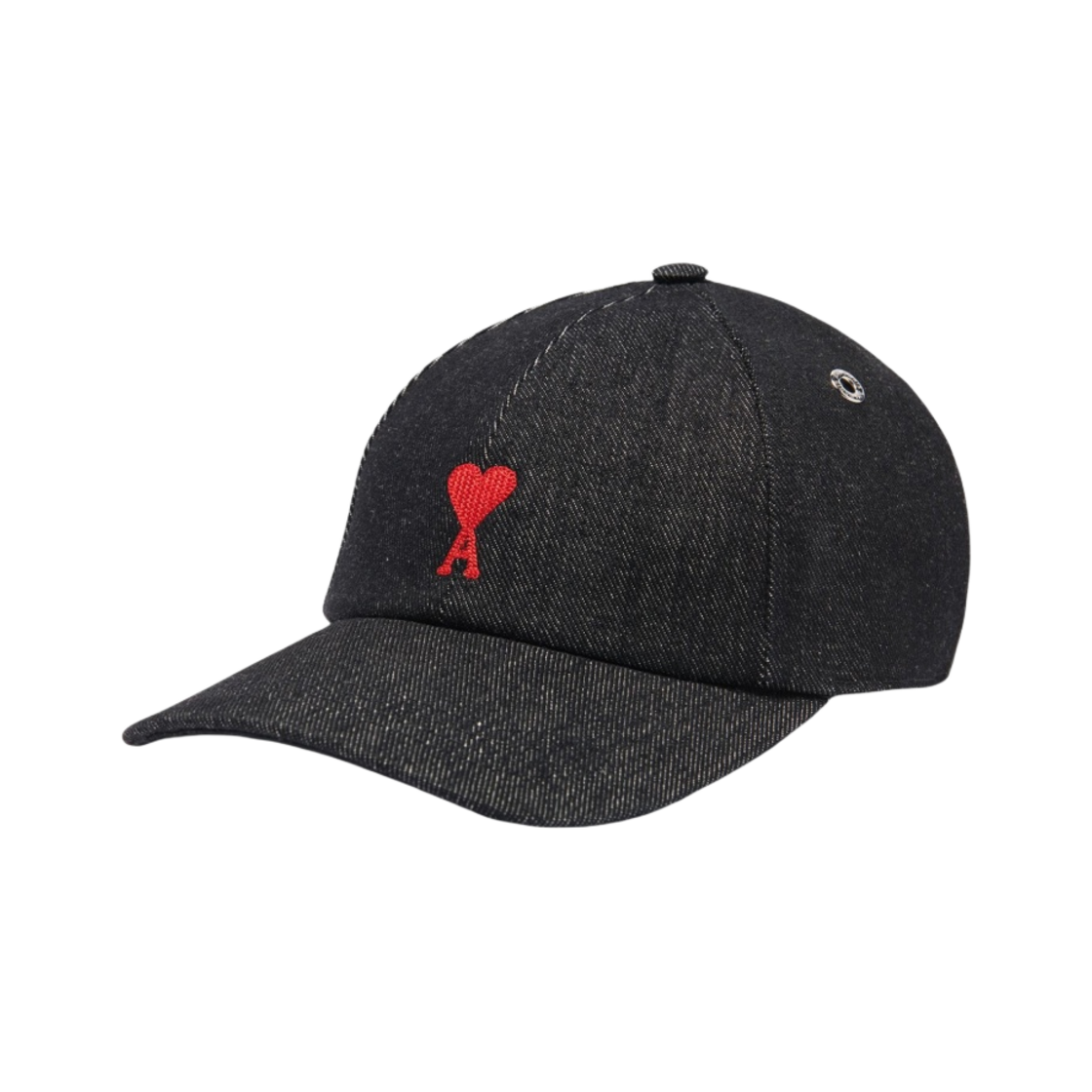 아미 스몰 하트 로고 자수 캡 유즈드 블랙(AMI de Coeur Embroidery Cap Used Black) - 2