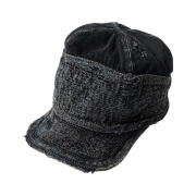 Kapital 11.5 oz. Black Denim The Old Man And The Sea Cap Crash Remake Black