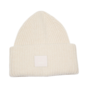 Acne Studios Large Face Logo Beanie Oatmeal Melange