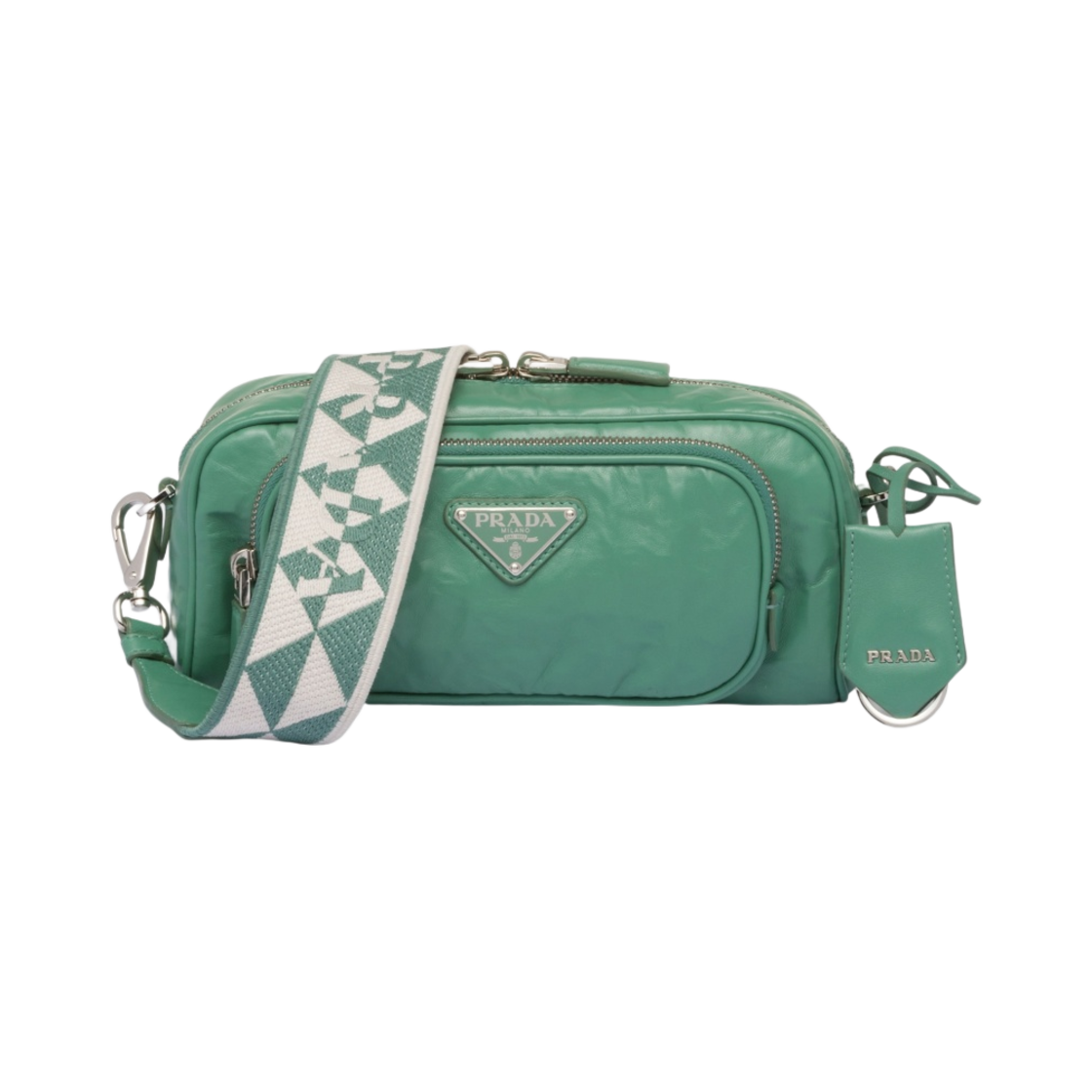 프라다 나파 앤티크 레더 멀티 포켓 숄더백 세이지 그린(Prada Nappa Antique Leather Multi-Pocket Shoulder Bag Sage Green) - 1