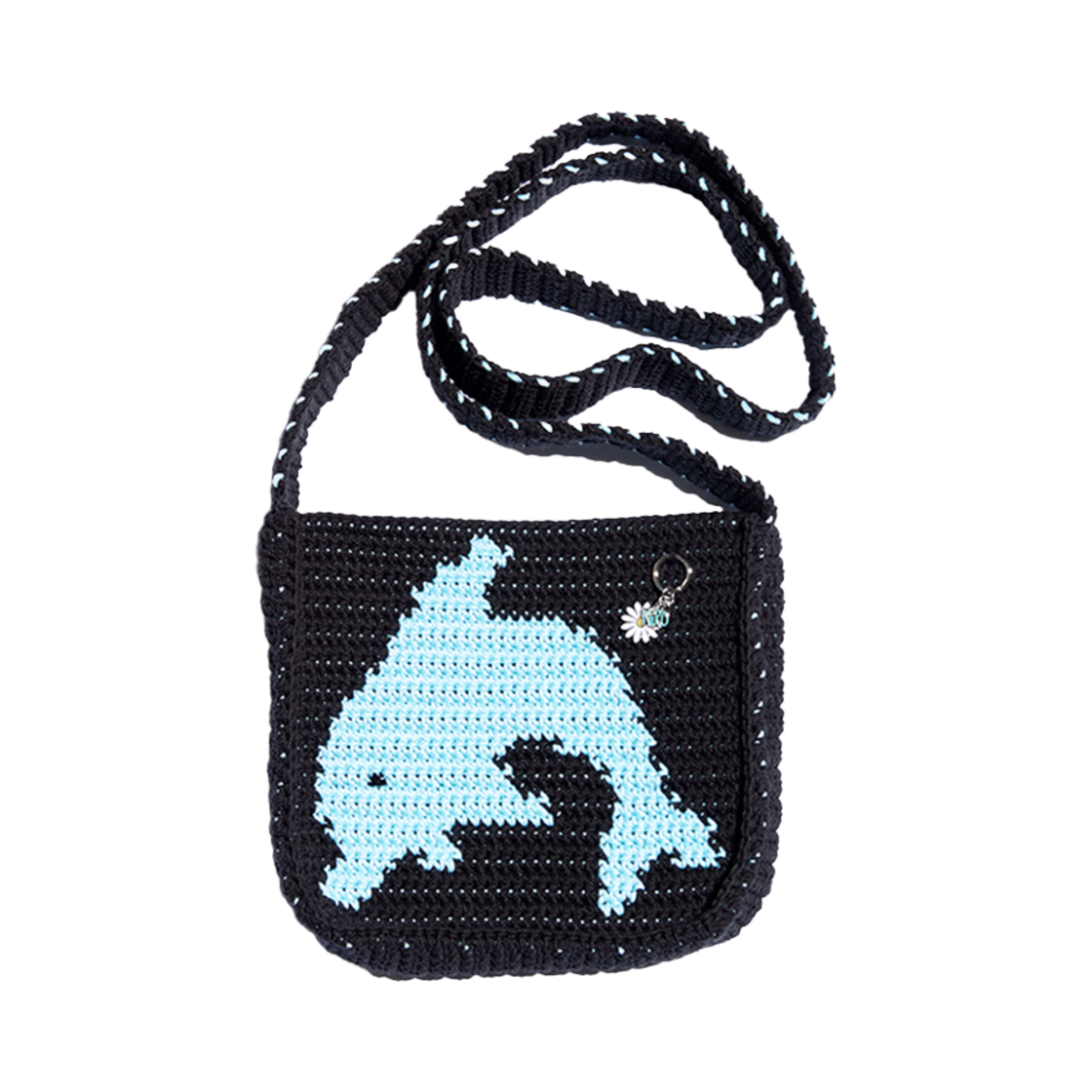 #970 #980_02 NiRO.SERENDiPiTY Dolphin Medium Hand Bag #970 #980n Black