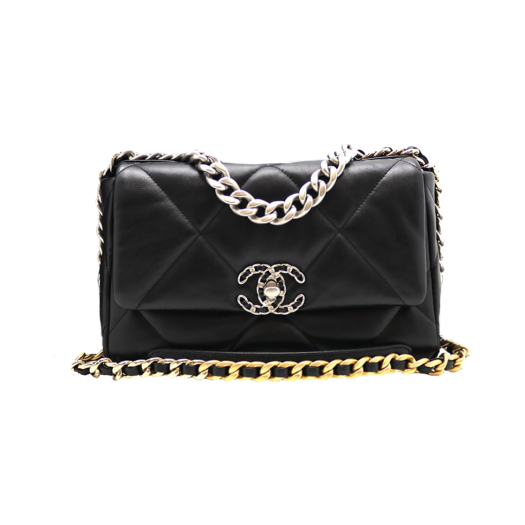 ITMMJSMIQLQP [B등급] Chanel Vintage 19 Bag Medium Black