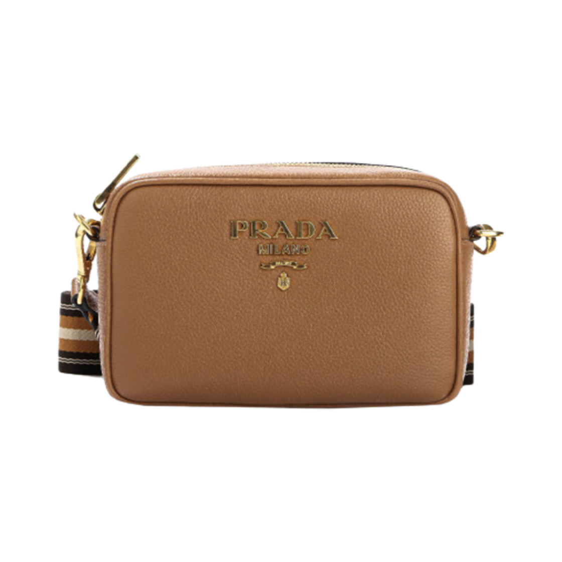 1BH096-2E8K-F02KJ Prada Vitello Phenix Crossbody Bag Caramel