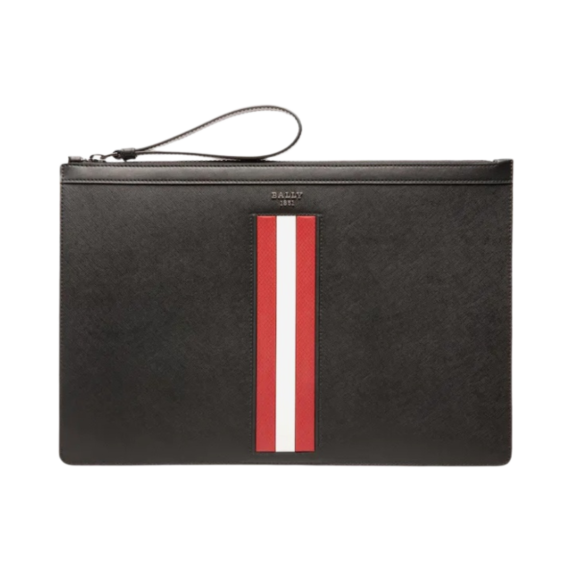 발리 볼리스 라지 리사이클 레더 파우치 블랙(Bally Bollis Large Recycled Leather Pouch Black) - 1