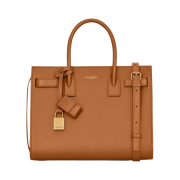 Saint Laurent Sac de Jour Baby in Smooth Leather Dark Honey