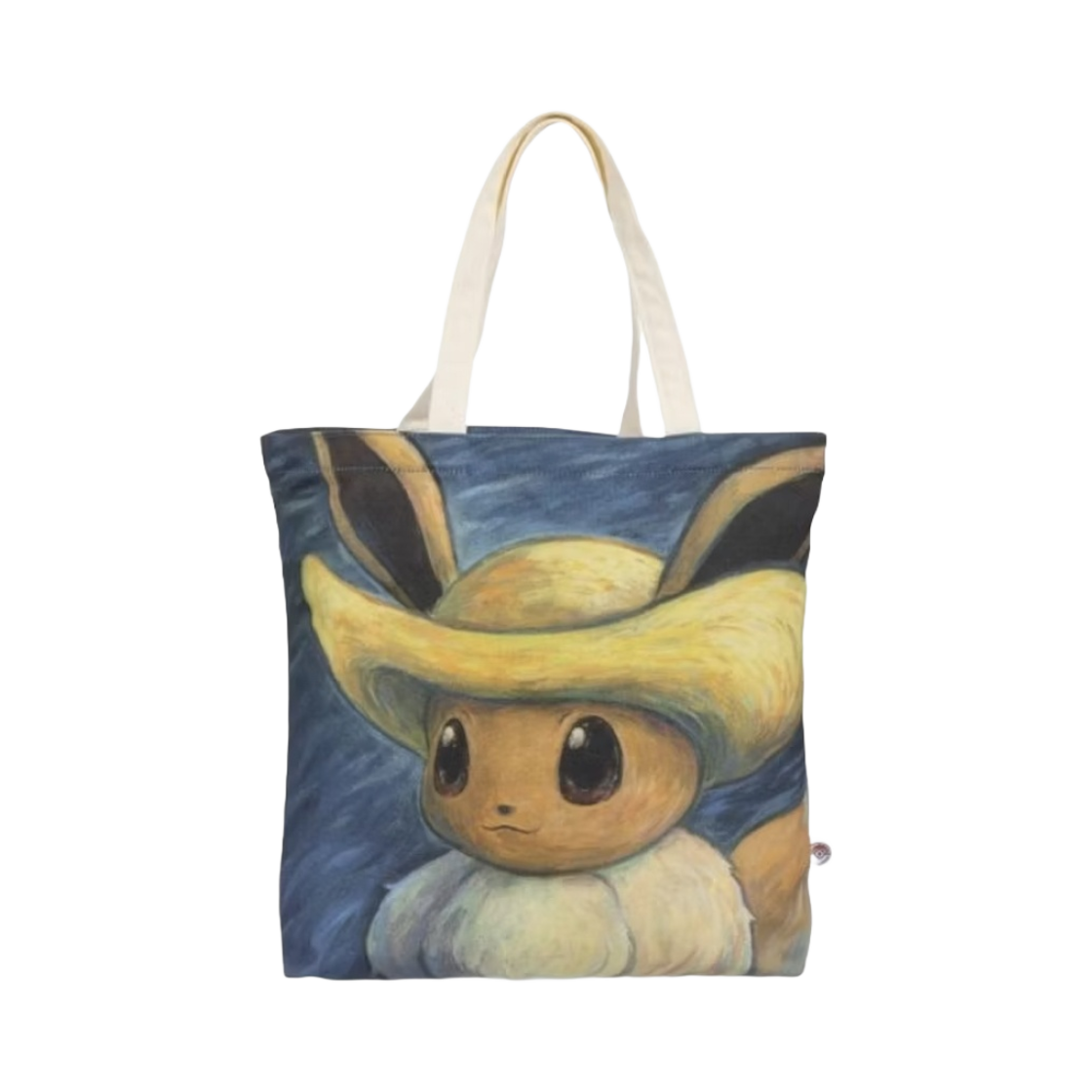 - Pokemon Center x Van Gogh Museum Eevee Inspired by Self-Portrait with Straw Hat Canvas Tote