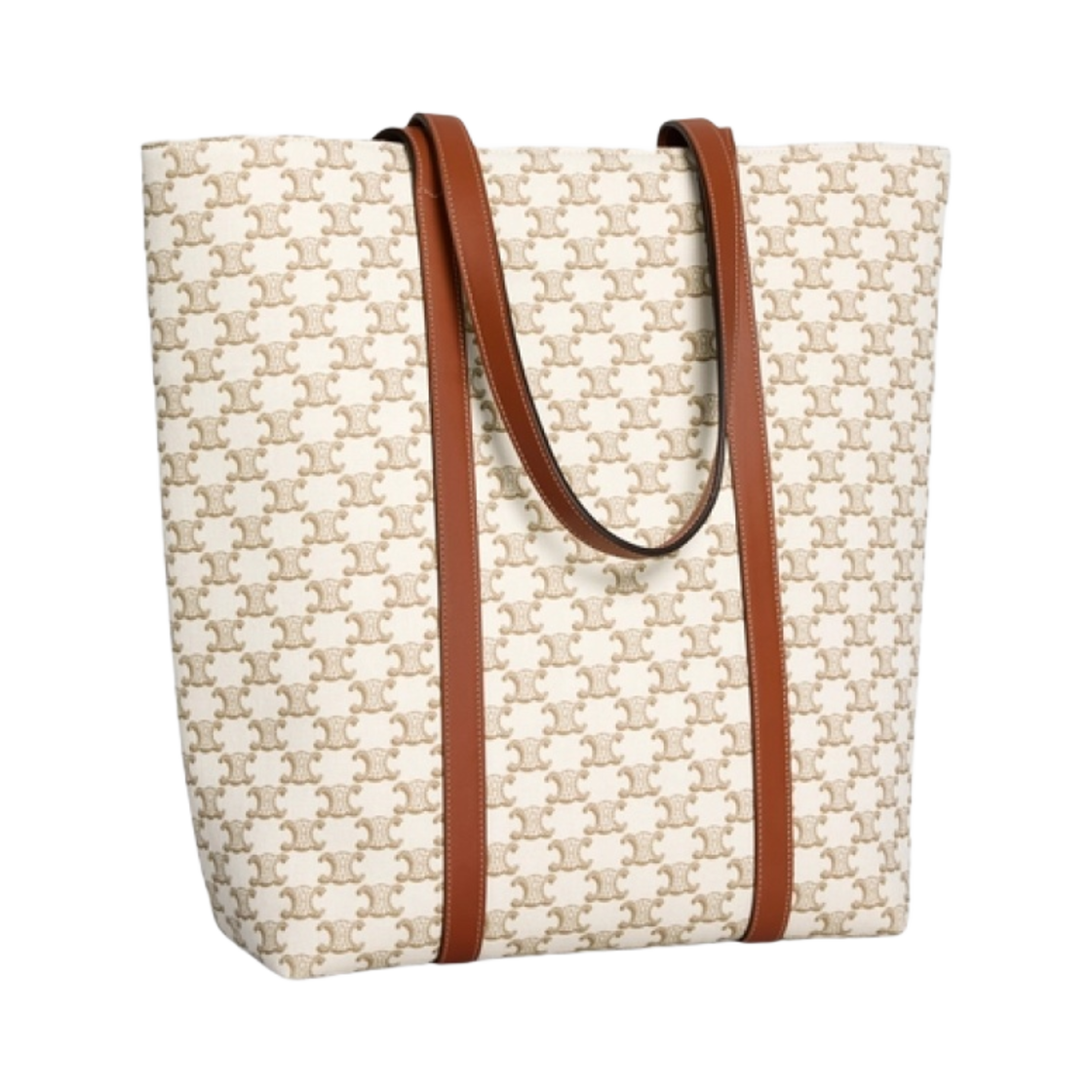 셀린느 트리옹프 캔버스 & 카프스킨 뮤지엄 백 화이트(Celine Museum Bag in Triomphe Canvas and Calfskin White) - 2