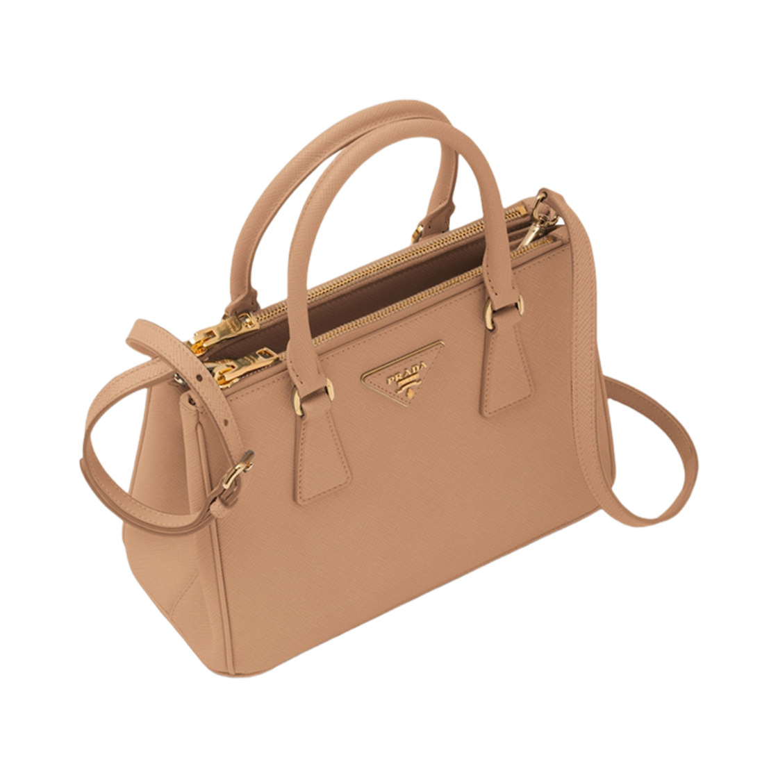 프라다 스몰 프라다 갤러리아 사피아노 레더 백 카라멜(Prada Small Prada Galleria Saffiano Leather Bag Caramel) - 2