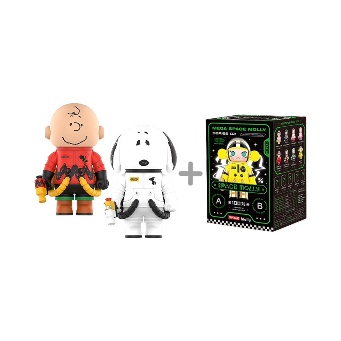 MEGA SPACE MOLLY 100% Charlie Brown & Snoopy | POP MART Official