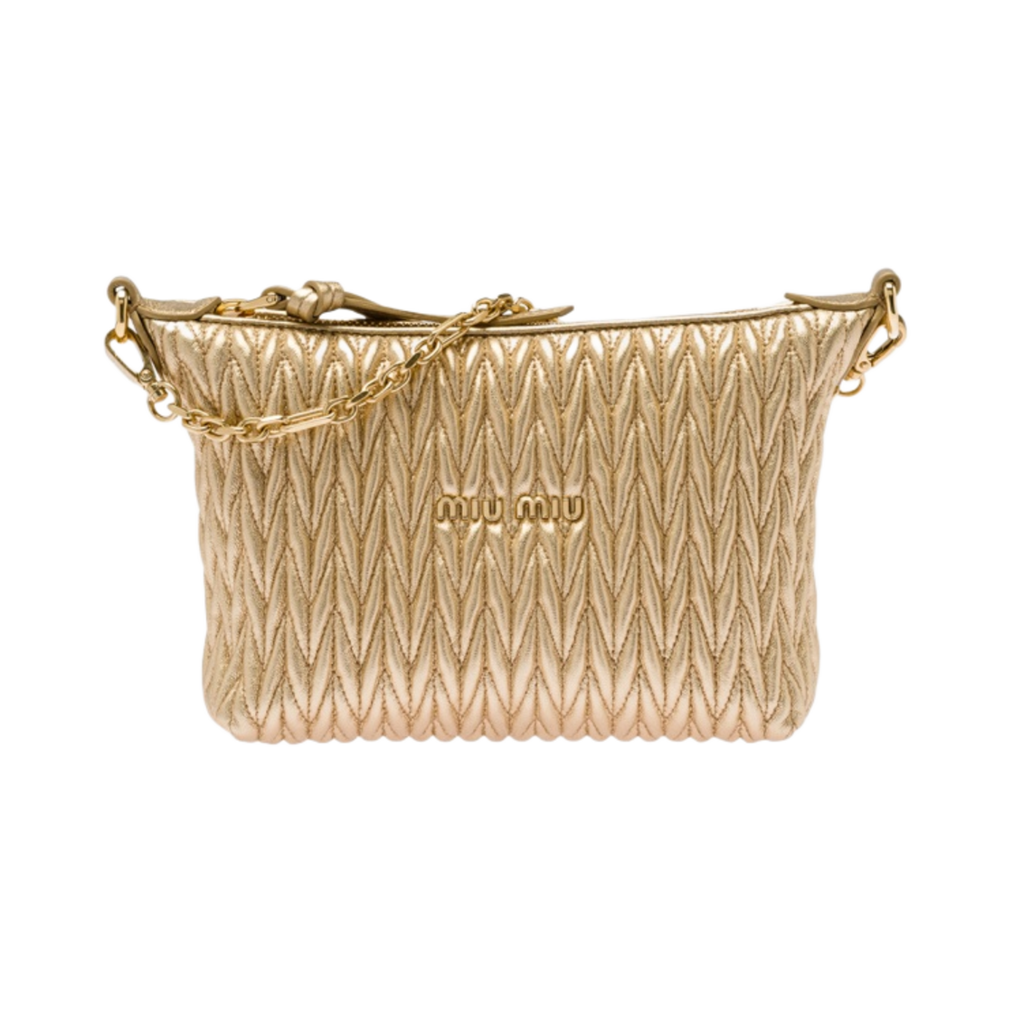 미우 미우 스피릿 마테라쎄 가죽 미니백 플래티넘(Miu Miu Spirit Matelasse Leather Mini Bag Platinum) - 1