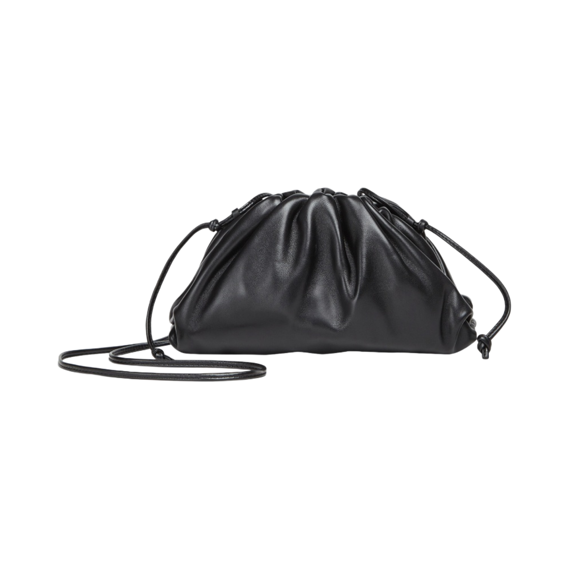 보테가 베네타 미니 레더 파우치 블랙