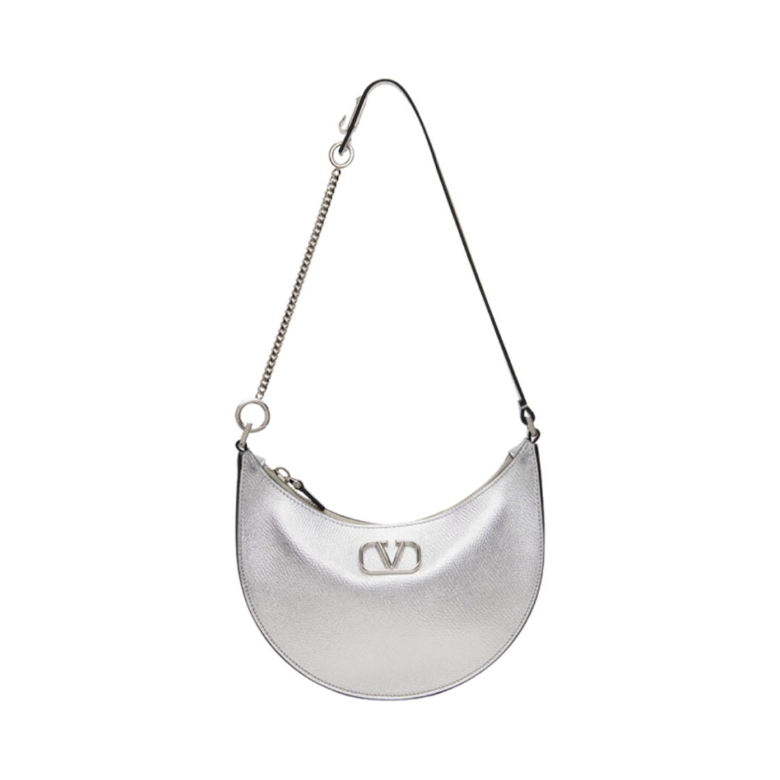 발렌티노 브이로고 메탈릭 레더 숄더백 실버(Valentino Vlogo Metallic Leather Shoulder Bag Silver) - 2