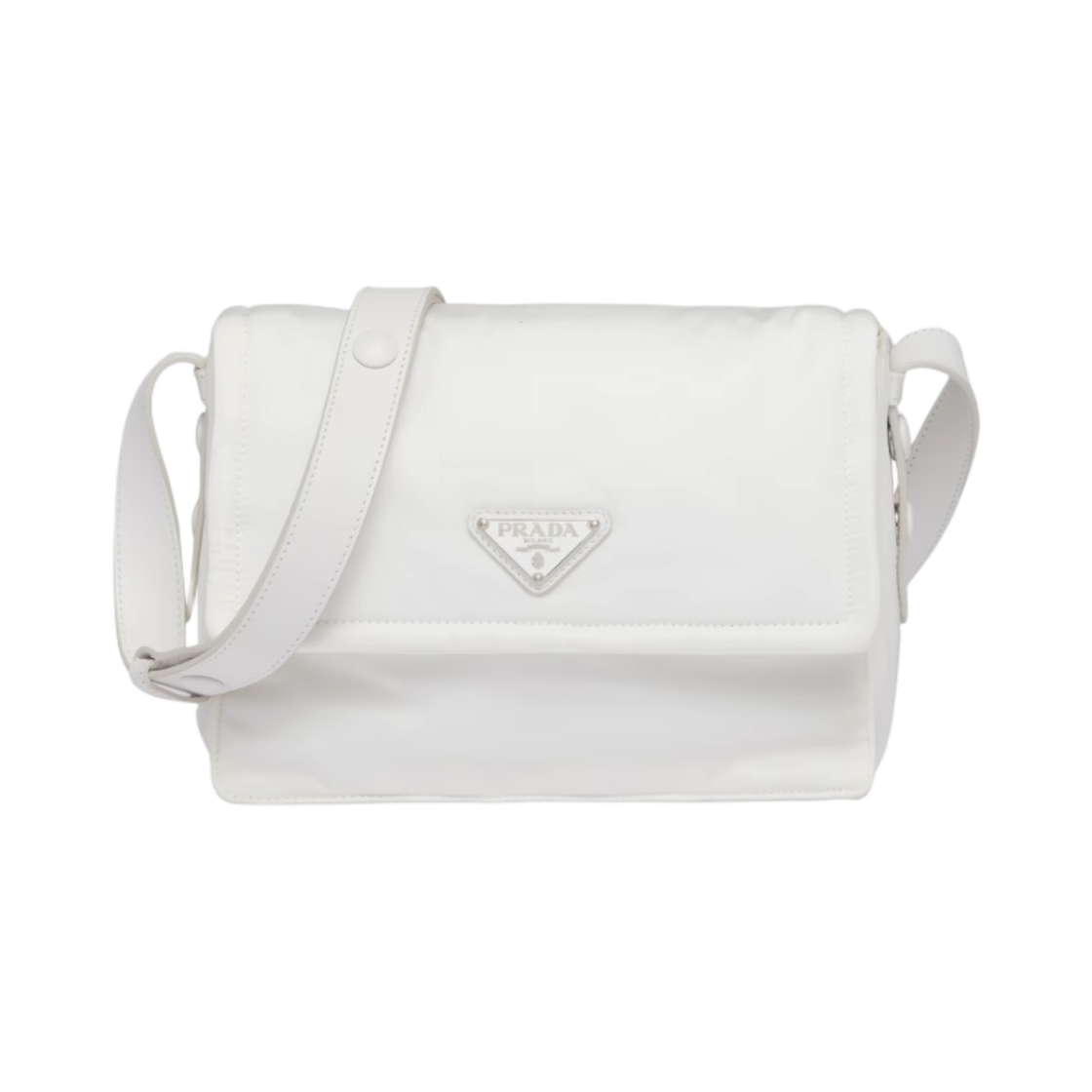 프라다 스몰 패딩 리나일론 숄더백 화이트(Prada Small Padded Re-Nylon Shoulder Bag White) - 1