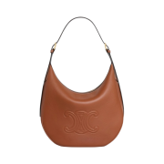 Celine Heloise Cuir Triomphe Bag in Supple Calfskin Tan
