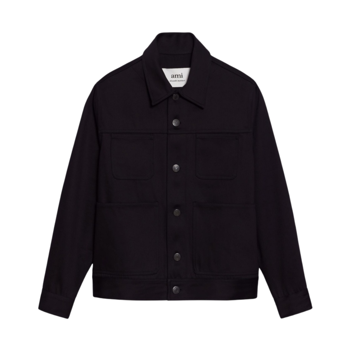 아미 프레스 버튼 워커 자켓 블랙(AMI Press Buttons Worker Jacket Black) - 1