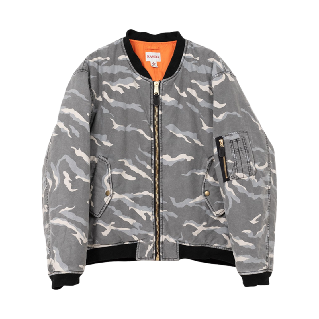 G13BL017 Kamiya Camouflage MA-1 White