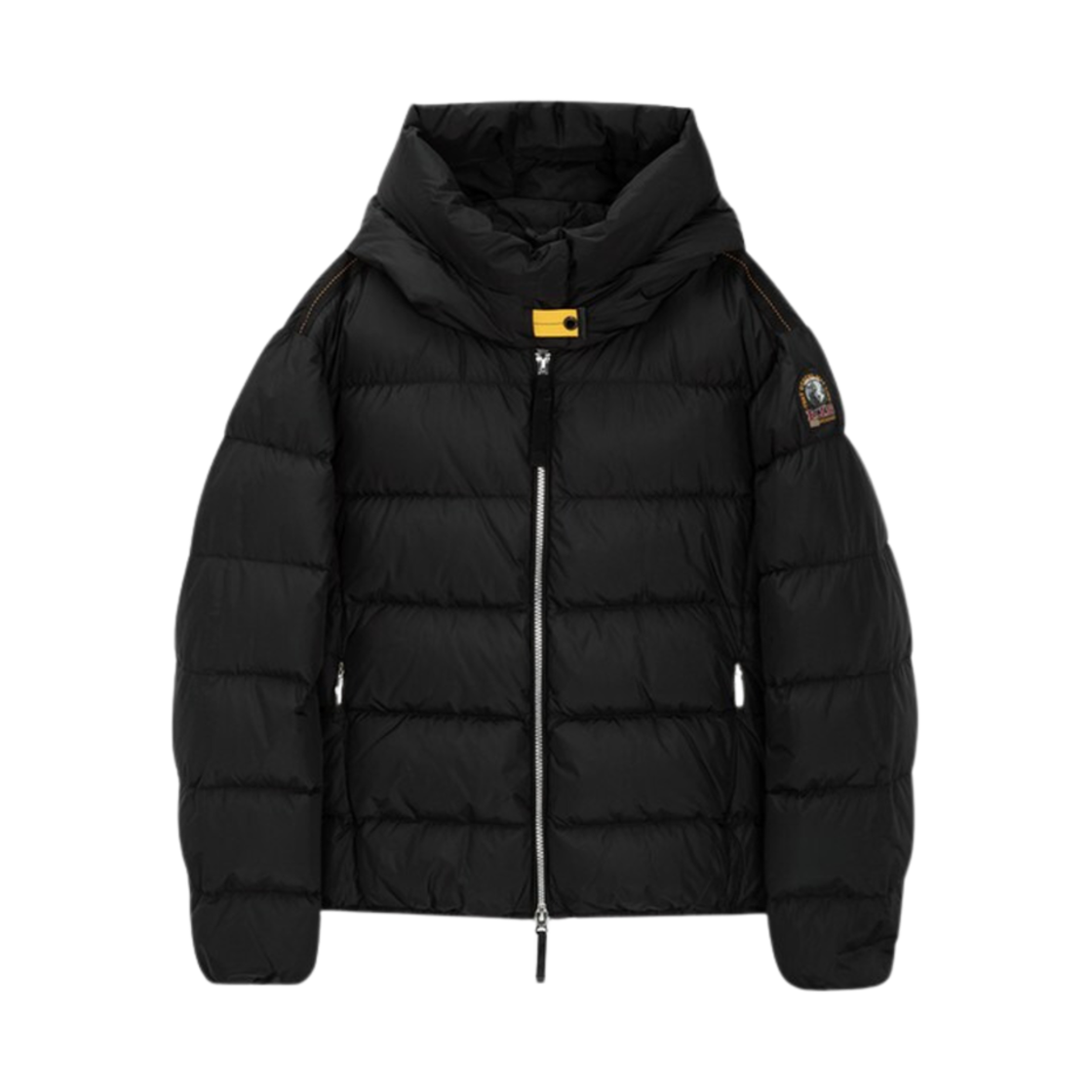 (W) 파라점퍼스 지니 로고 패치 패딩 자켓 블랙 - 24FW((W) Parajumpers Genie Logo Patch Puffer Jacket Black - 24FW)