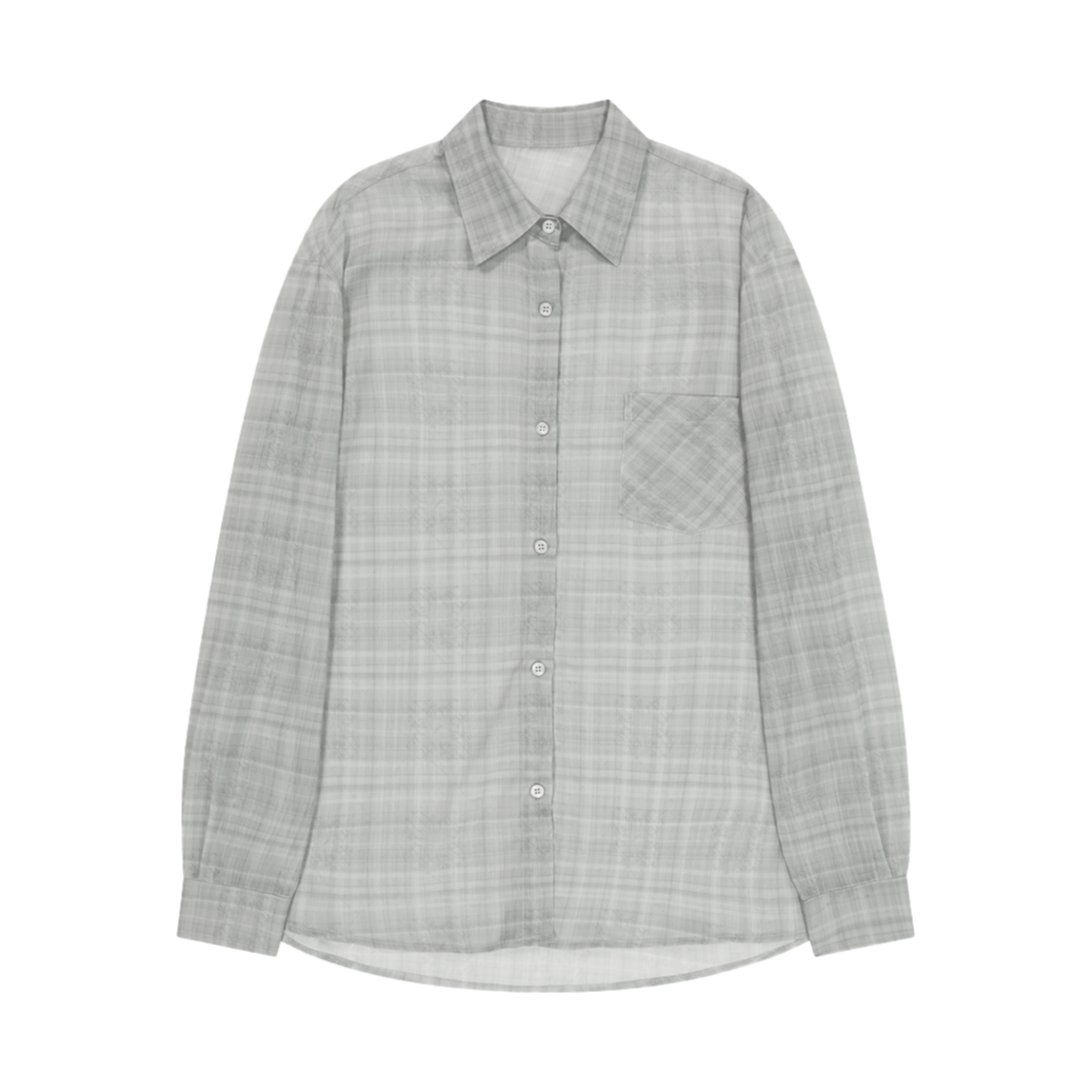 오호스 오버 체크 셔츠 그레이(OJOS Over Check Shirts Grey)