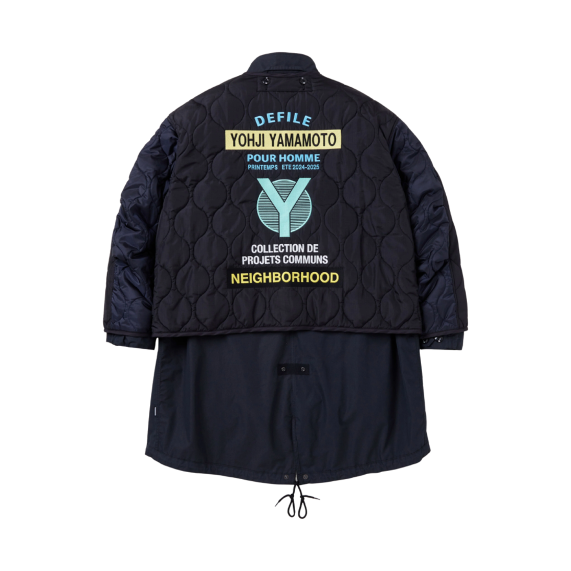 242SPYYN-JKM02S Neighborhood x Yohji Yamamoto Field Parka Shell & Liner Black