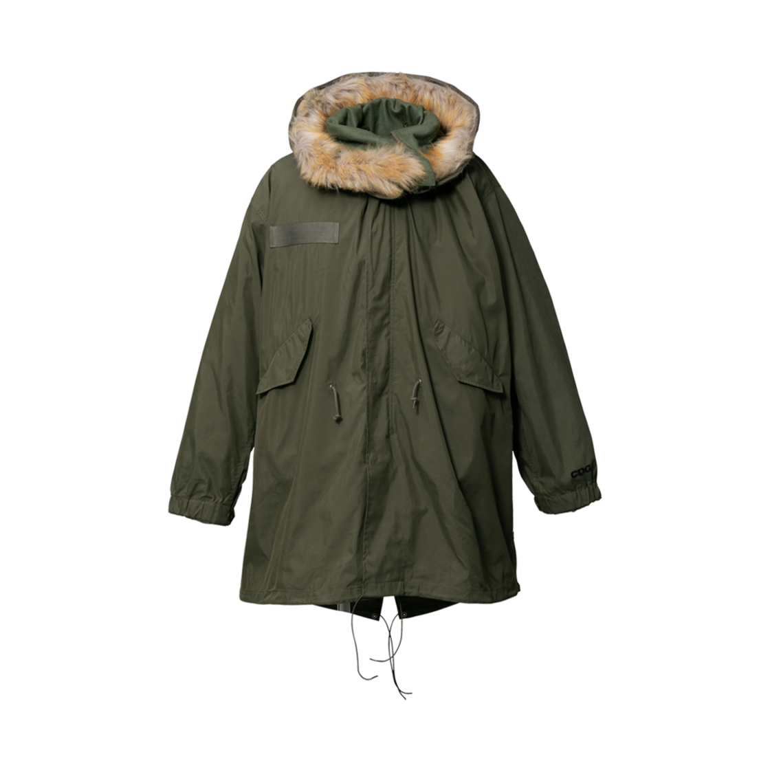 CDG x 알파 피쉬테일 코트 카키(CDG x Alpha Fishtail Coat Khaki)