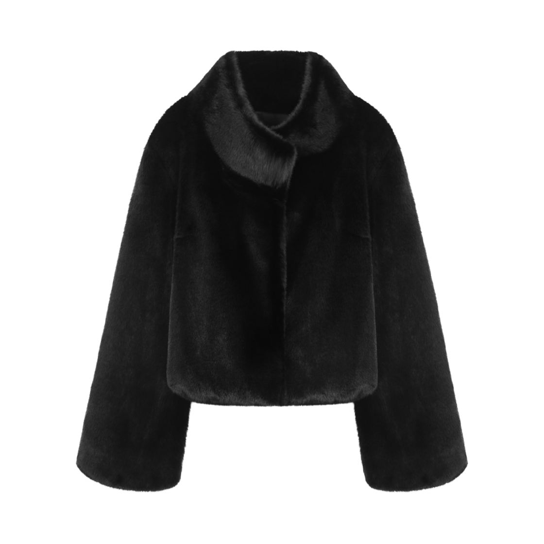해브레스 조이 페이크 퍼 재킷 블랙(Haveless Joey Faux Fur Jacket Black)