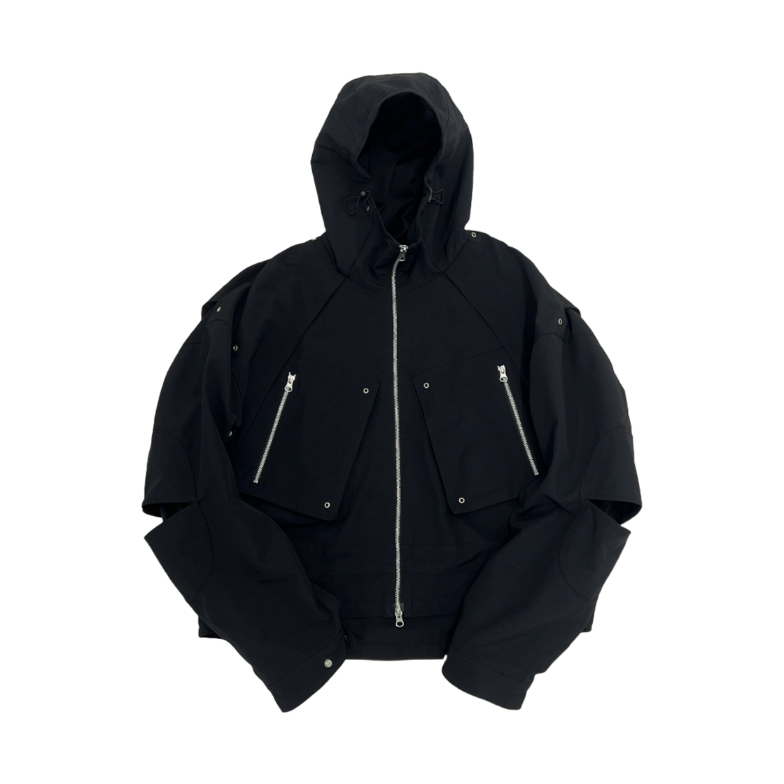 그레일즈 익스클루시브 파라슈트 크롭 쉘 자켓 블랙(Grailz Exclusive Parachute Crop Shell Jacket Black)