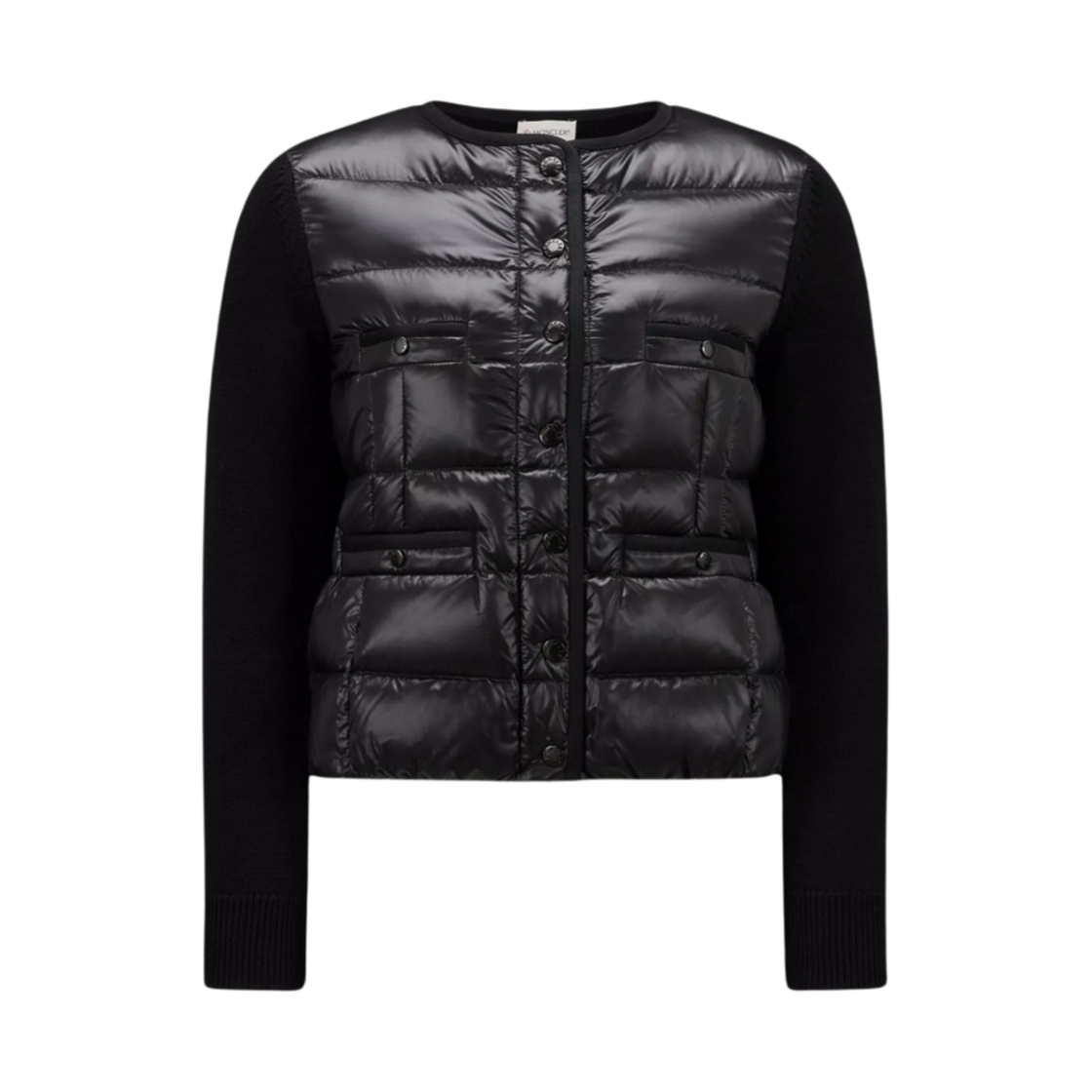I2-093-9B00011-M1131-999 (W) Moncler Padded Wool Cardigan Black - 23FW