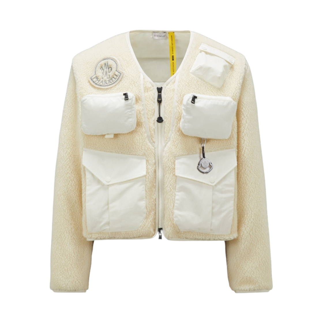 몽클레르 x 퍼렐 윌리엄스 패디드 테디 가디건 오프 화이트 - 23FW(Moncler x Pharrell Williams Padded Teddy Cardigan Off White - 23FW) - 1