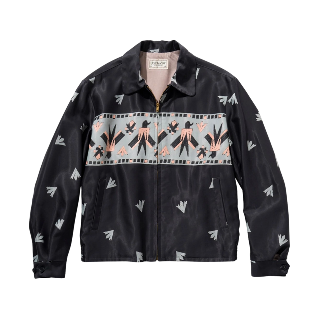 MJ21016 The Real McCoy's Rayon Thunderbird Blouson Mid Blue