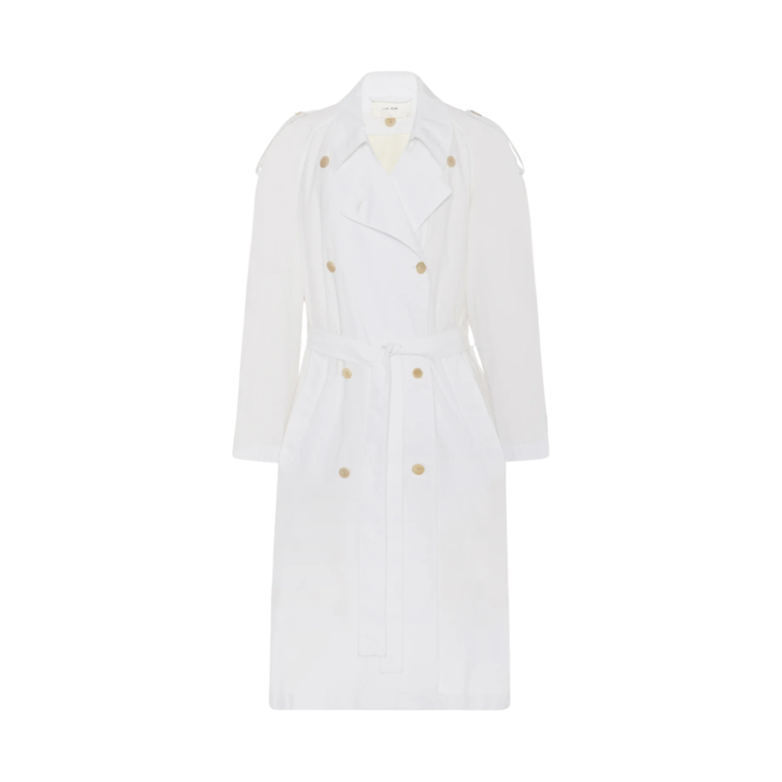 (W) 더 로우 덴버 코트 코튼 오프 화이트((W) The Row Denver Coat in Cotton Off White)